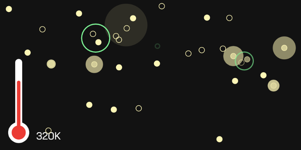 Floating holes and electrons with large circular effects for recombination and regeneration